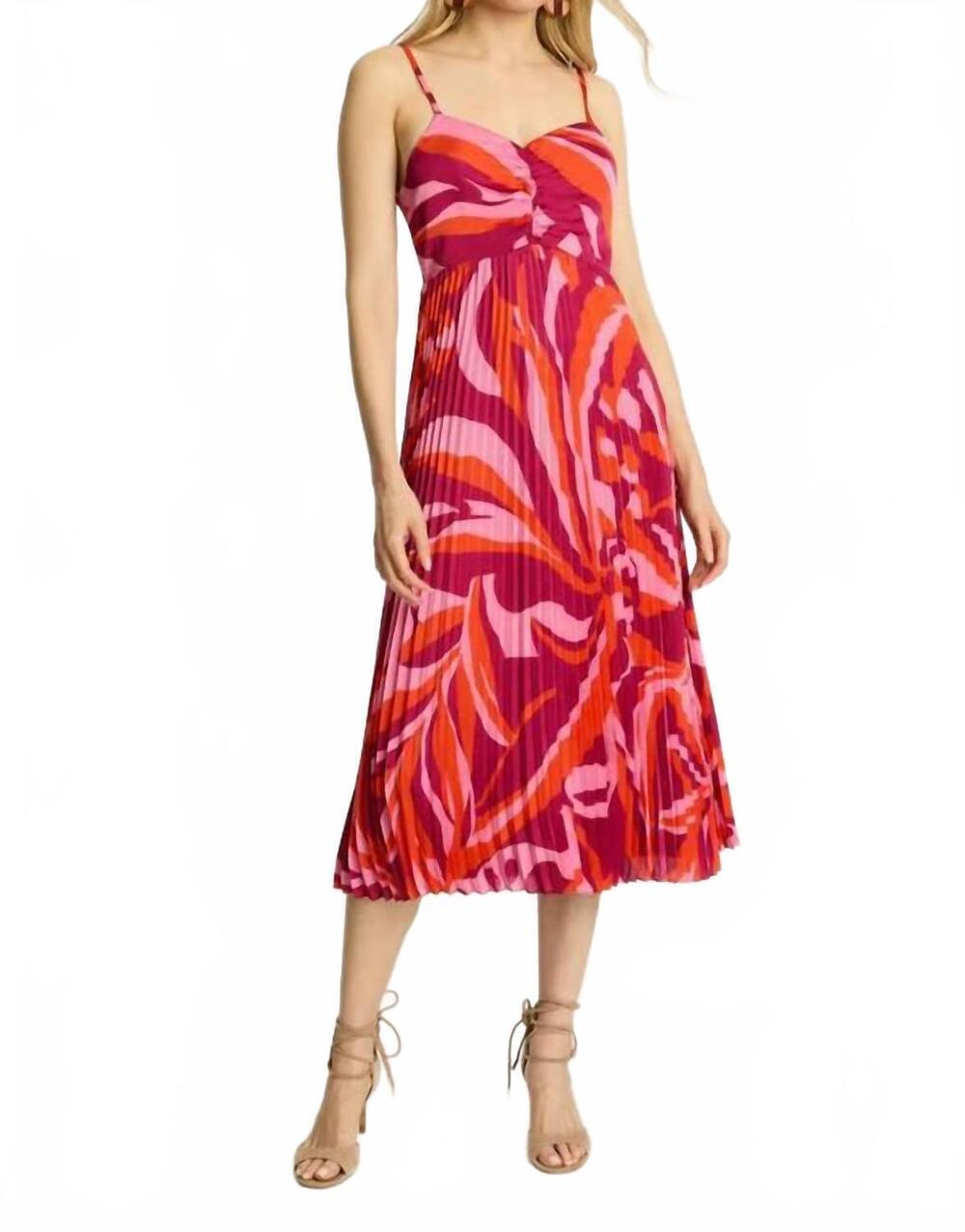 NEW CABALLERO donna midi dress in african sunset